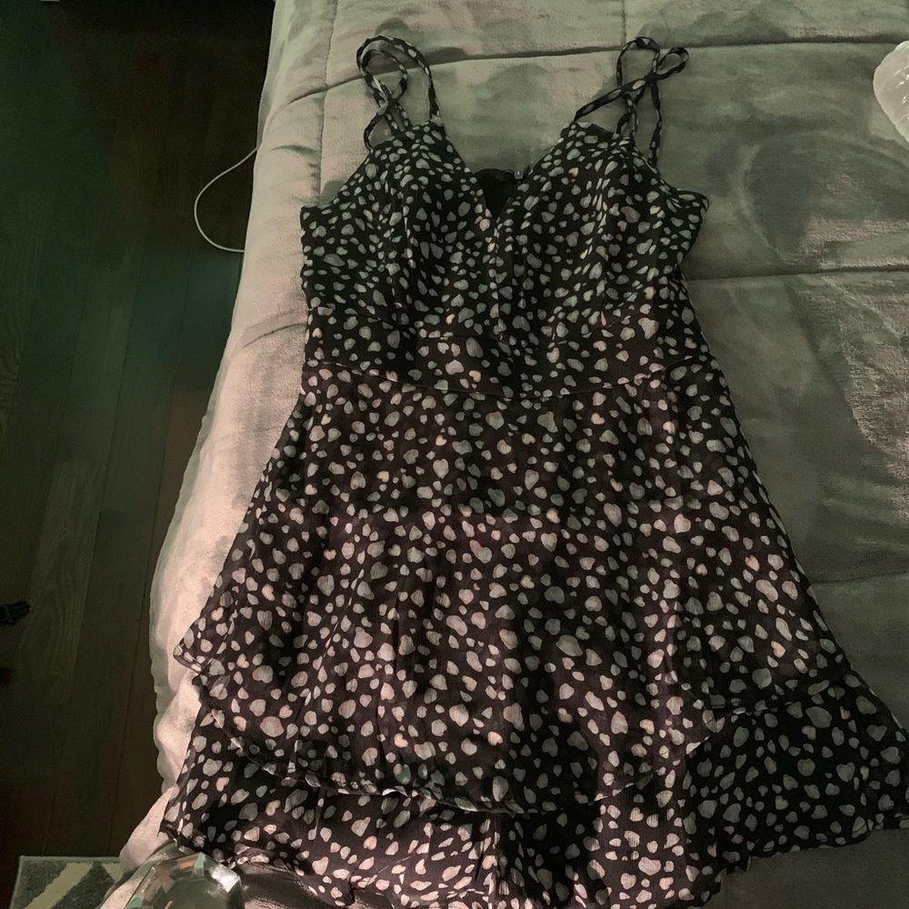 Navy Leopard romper